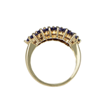 Load image into Gallery viewer, 9ct Yellow Gold Tanzanite Cluster Ring