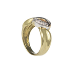 Load image into Gallery viewer, Unique Design of 18ct Yellow Gold Cubic Zirconia Cluster Ring