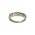 Load image into Gallery viewer, Copy of 9ct Yellow and White Gold Eternity Ring with 3 Round Cut Diamonds