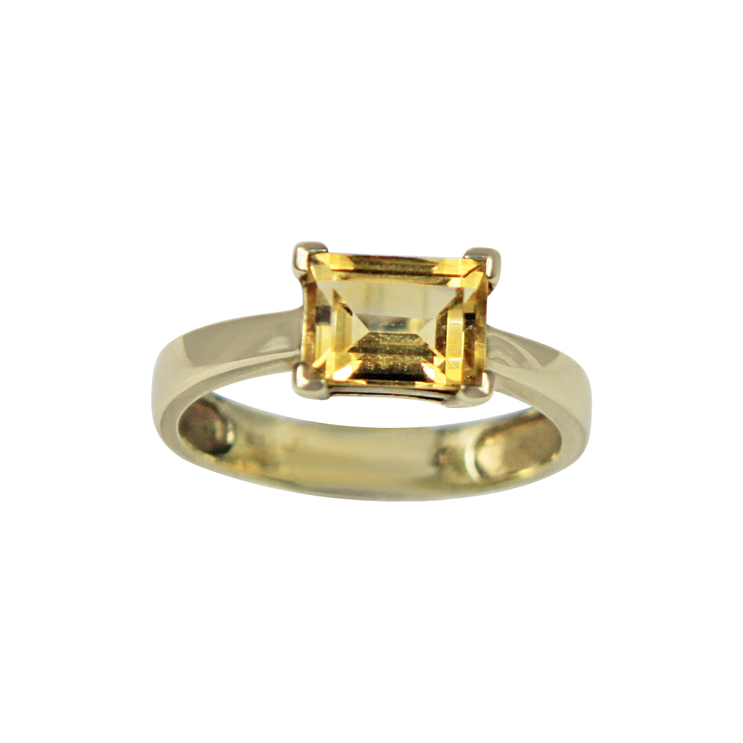 9ct Yellow Gold Citrine 0.75ct Solitaire Ring