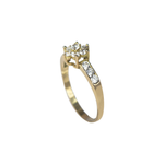 Load image into Gallery viewer, 9kt Yellow Gold Cluster Ring with 13 Round Cut Zircons