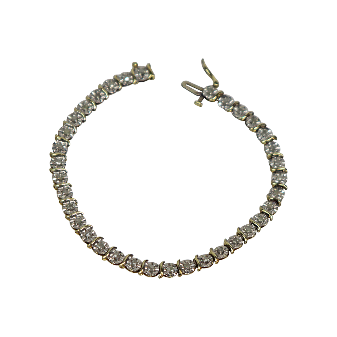 9kt yellow Gold 1.14ct diamond Bracelet