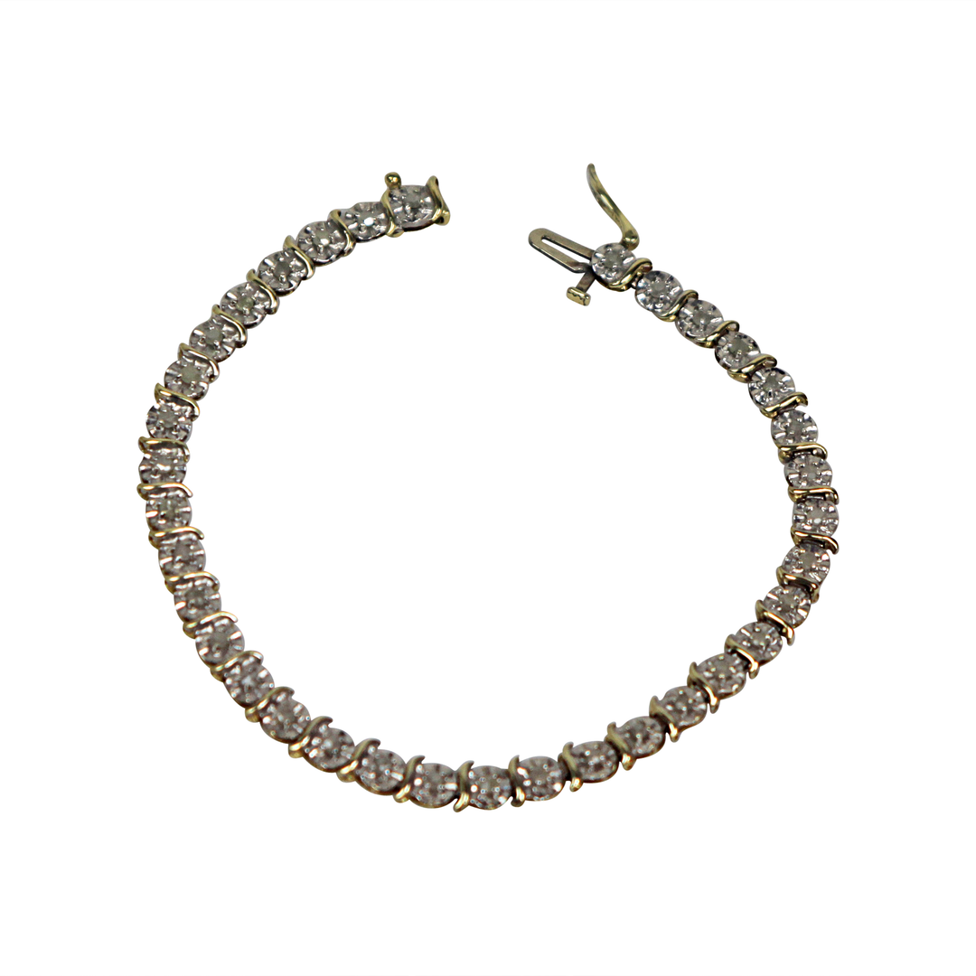 9ct Gold 1.14ct Diamond Bracelet