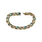 Load image into Gallery viewer, 14kt Yellow Turquoise and Pearl Bracelet