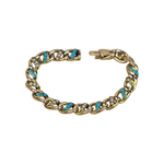 Load image into Gallery viewer, 14ct Yellow Gold Turquoise and Pearl Bracelet