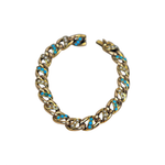 Load image into Gallery viewer, 14kt Yellow Turquoise and Pearl Bracelet