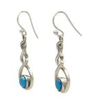 Load image into Gallery viewer, Sundari Sterling Silver Triple Infinity Gemstone Earrings