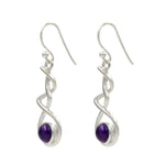 Load image into Gallery viewer, Sterling Silver Earring with a Amethyst Triple Infinity Design