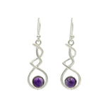 Load image into Gallery viewer, Amethyst Earring with a Triple Infinity Design