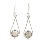 Load image into Gallery viewer, Sundari Sterling Silver Drop Earrings (Gemstone or Freshwater Pearls)