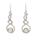Load image into Gallery viewer, Rainbow Moonstone Earring with a Triple Infinity Design