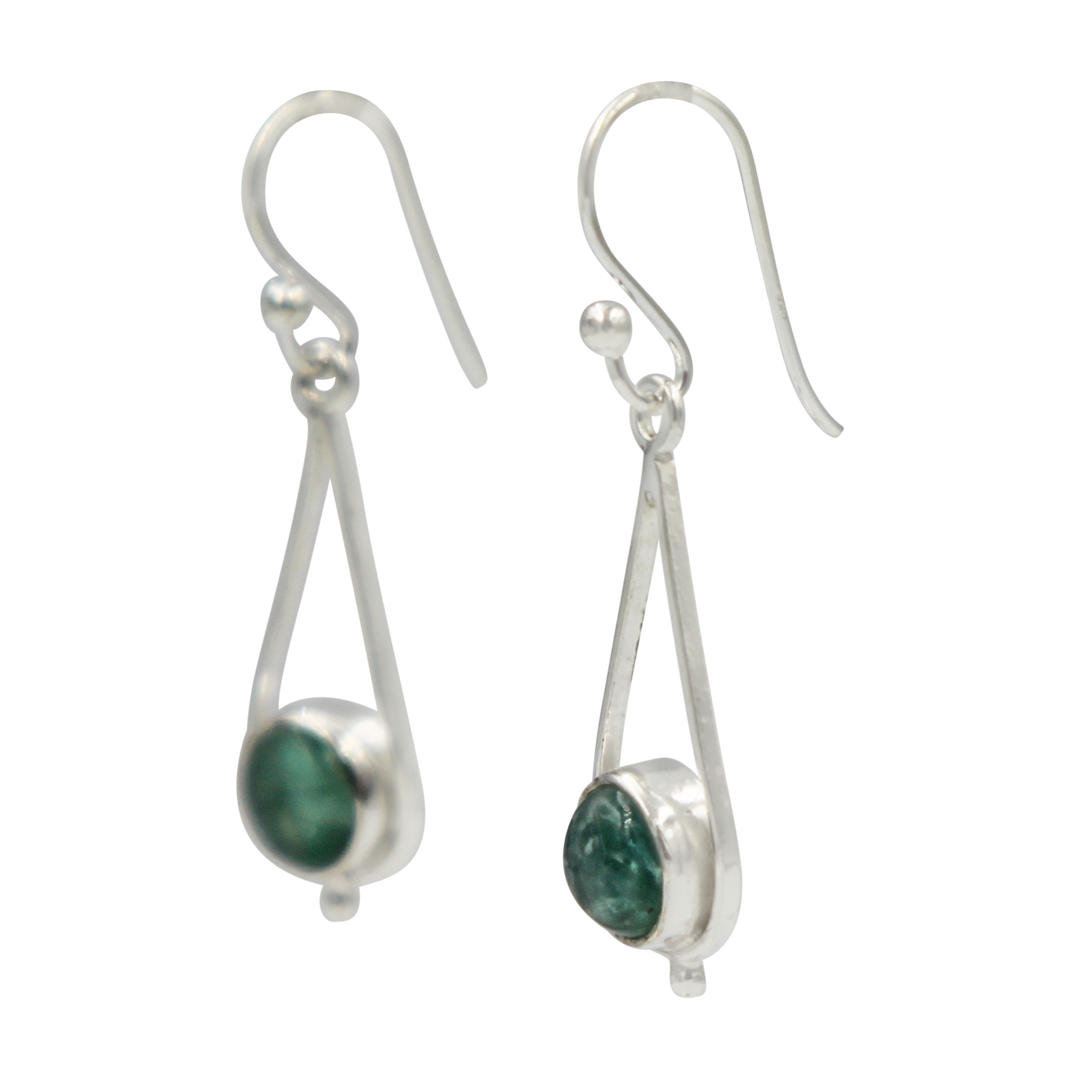 Sundari Sterling Silver Drop Earrings (Gemstone or Freshwater Pearls)