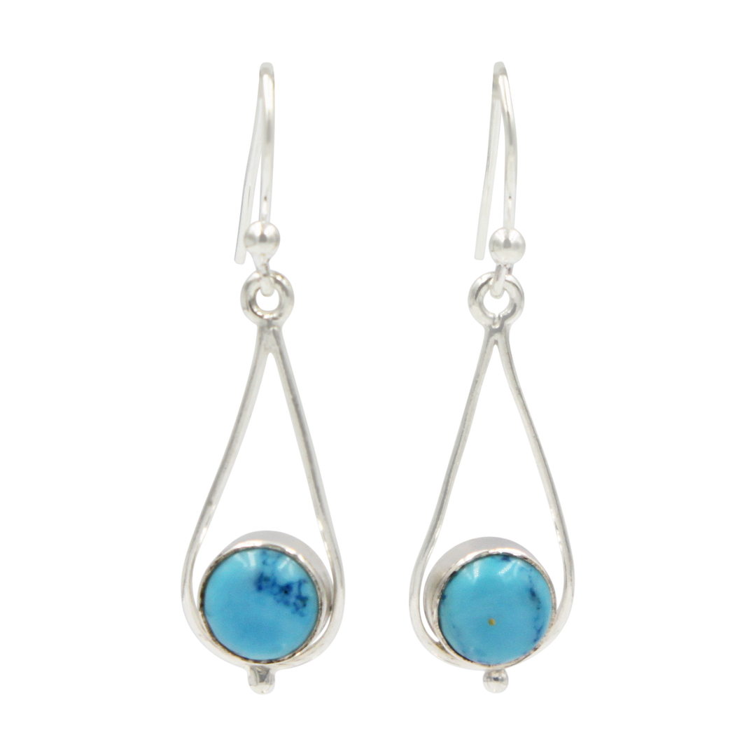 Sundari Sterling Silver Drop Earrings (Gemstone or Freshwater Pearls)