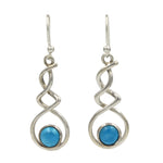 Load image into Gallery viewer, Sundari Sterling Silver Triple Infinity Gemstone Earrings