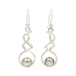 Load image into Gallery viewer, Sundari Sterling Silver Triple Infinity Gemstone Earrings