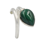 Load image into Gallery viewer, Sundari Sterling Silver Twisted Ring with Cabochon Gemstone