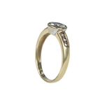 Load image into Gallery viewer, 9kt Yellow Gold Round Diamond Engagement With shoulder Stones

