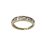Load image into Gallery viewer, Copy of 9ct Yellow and White Gold Eternity Ring with 3 Round Cut Diamonds
