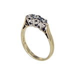 Load image into Gallery viewer, 9ct Yellow and White Gold Trinity Ring with 3 Round Cut Diamonds
