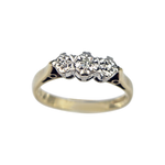 Load image into Gallery viewer, 9ct Yellow and White Gold Trinity Ring with 3 Round Cut Diamonds
