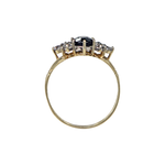 Load image into Gallery viewer, 9kt Yellow Gold Cluster Ring with Blue Sapphire and Zircon
