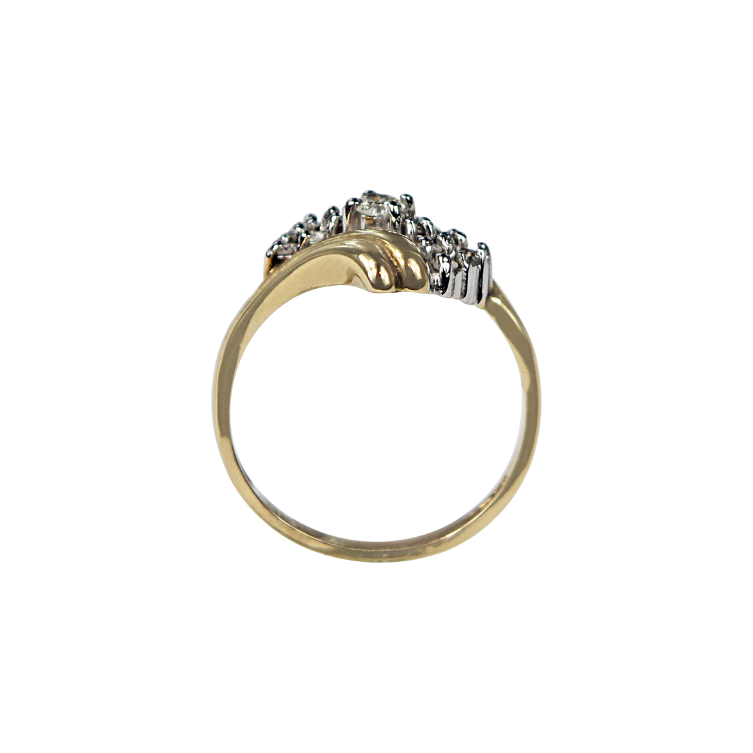 9ct Yellow Gold Diamond Cluster Ring