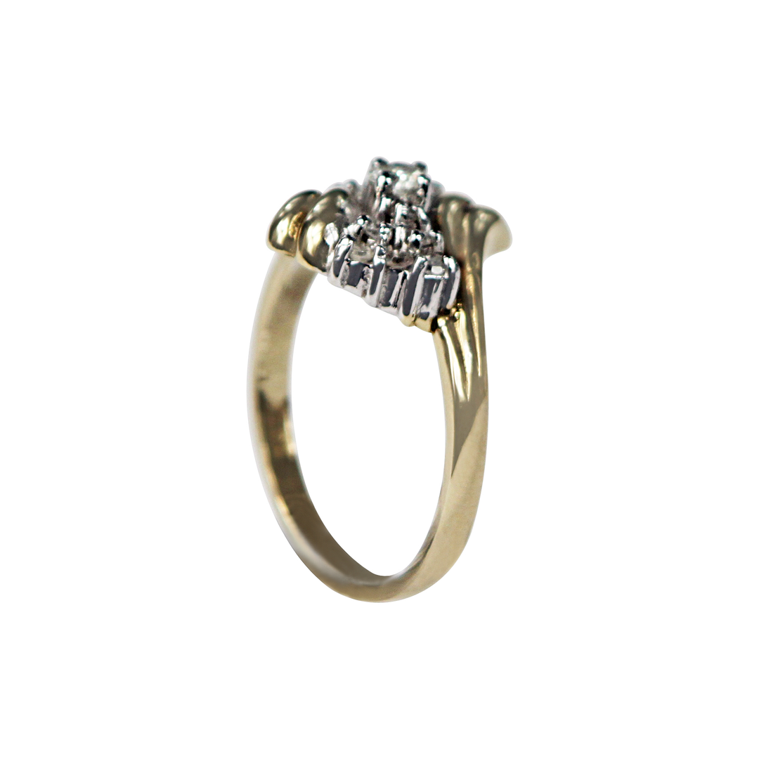 9ct Yellow Gold Diamond Cluster Ring