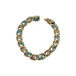 Load image into Gallery viewer, 14kt Yellow Turquoise and Pearl Bracelet
