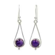 Sundari Sterling Silver Drop Earrings (Gemstone or Freshwater Pearls)