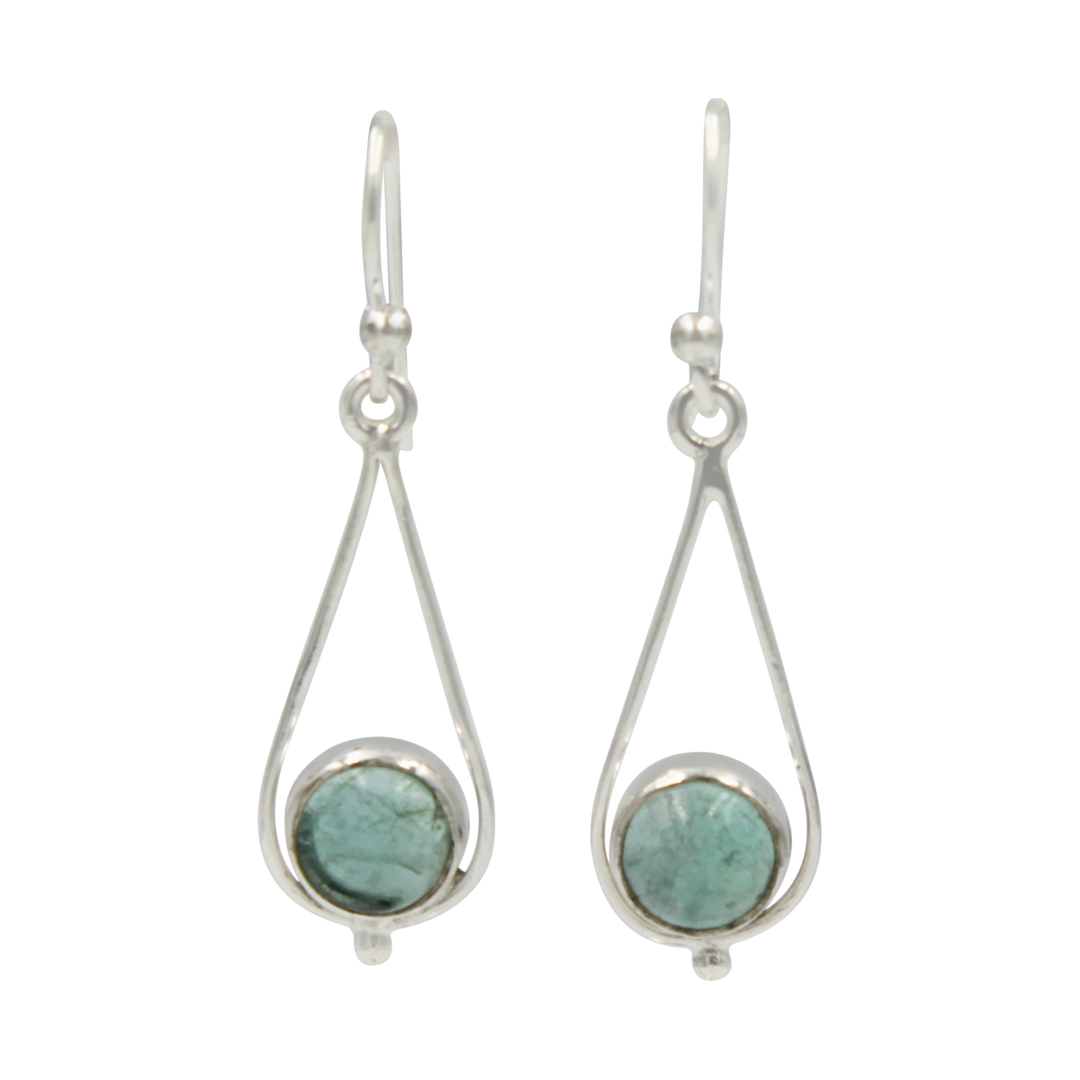 Sundari Sterling Silver Drop Earrings (Gemstone or Freshwater Pearls)