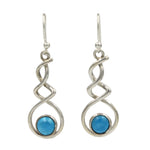 Load image into Gallery viewer, Sundari Sterling Silver Triple Infinity Gemstone Earrings
